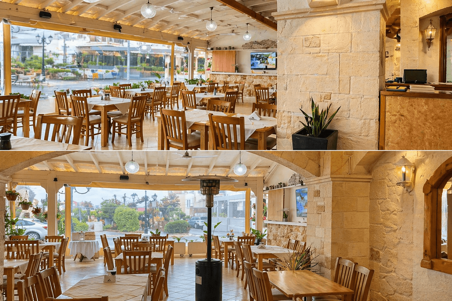 Orama interior dining views